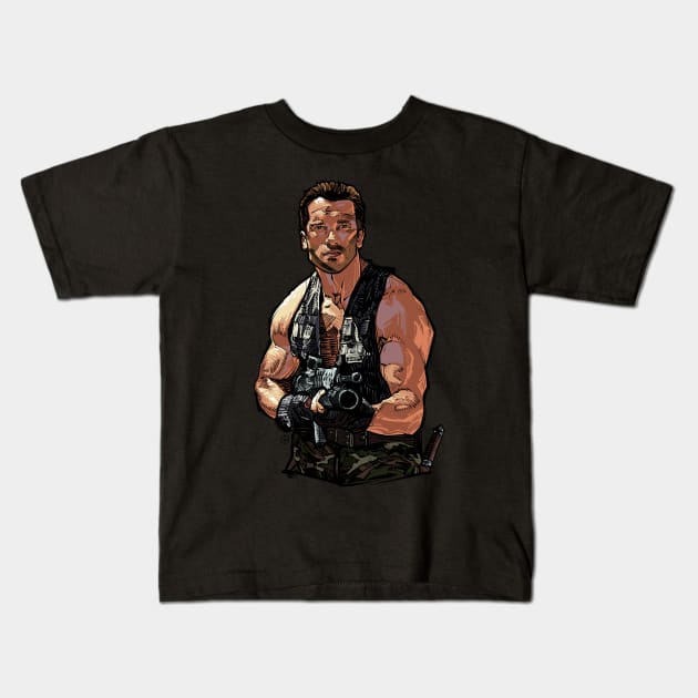 Arnold Schwarzenegger Kids T-Shirt by nabakumov